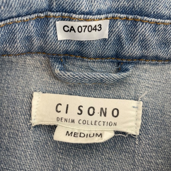 Ci Sono Denim Collection Jean Jacket Medium Wash Stretch Women’s Medium - Picture 10 of 13